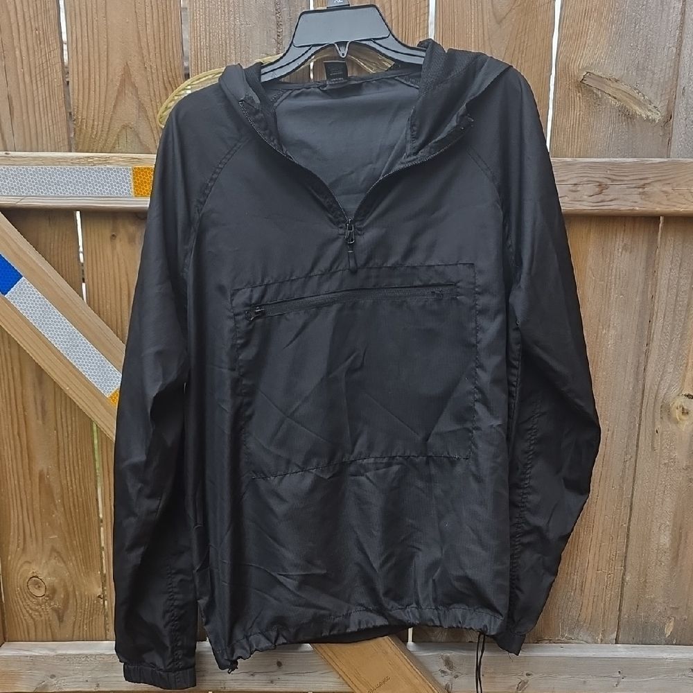 City Streets Black Windbreaker Jacket